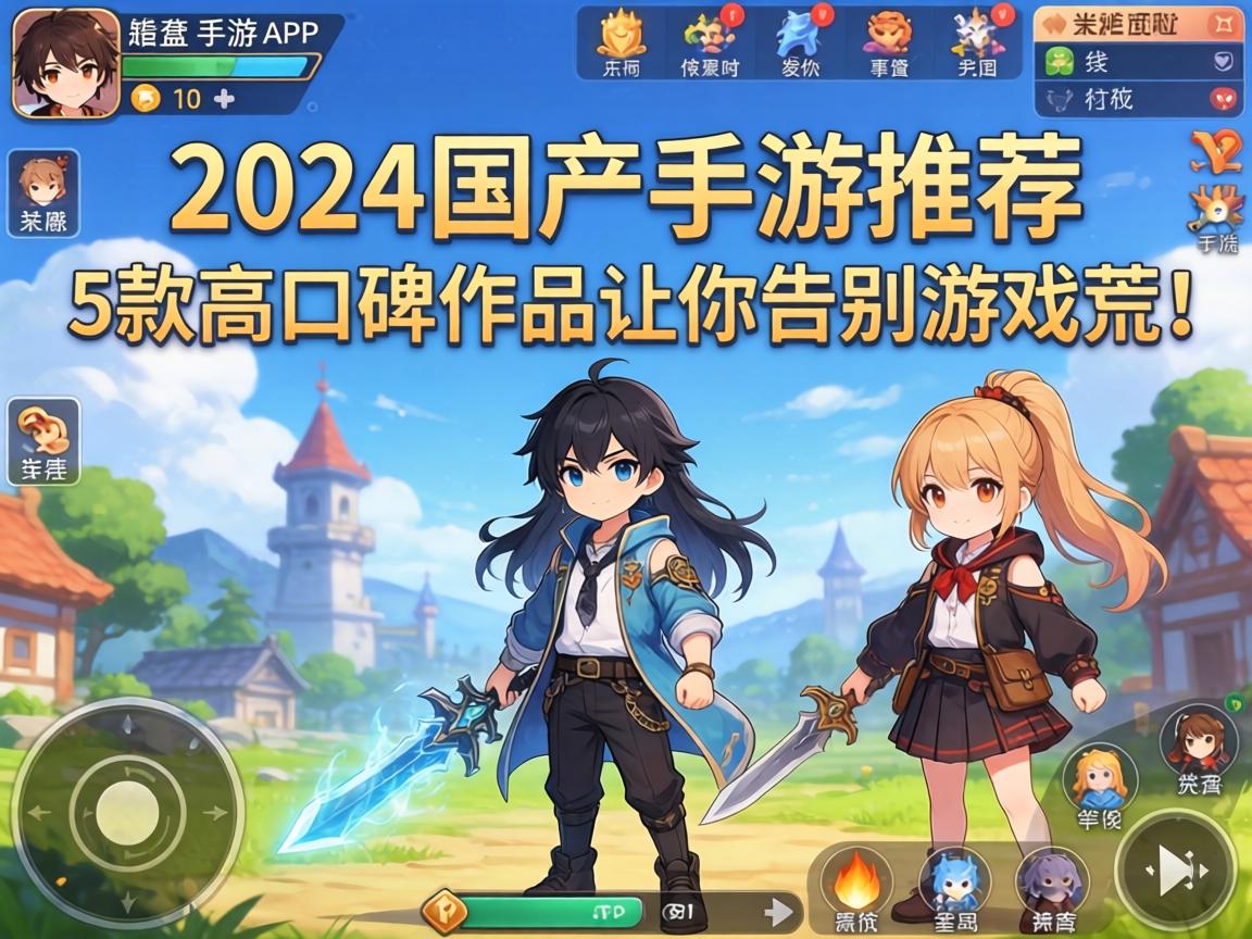 2024国产手游推荐，这5款高口碑作品让你告别游戏荒！