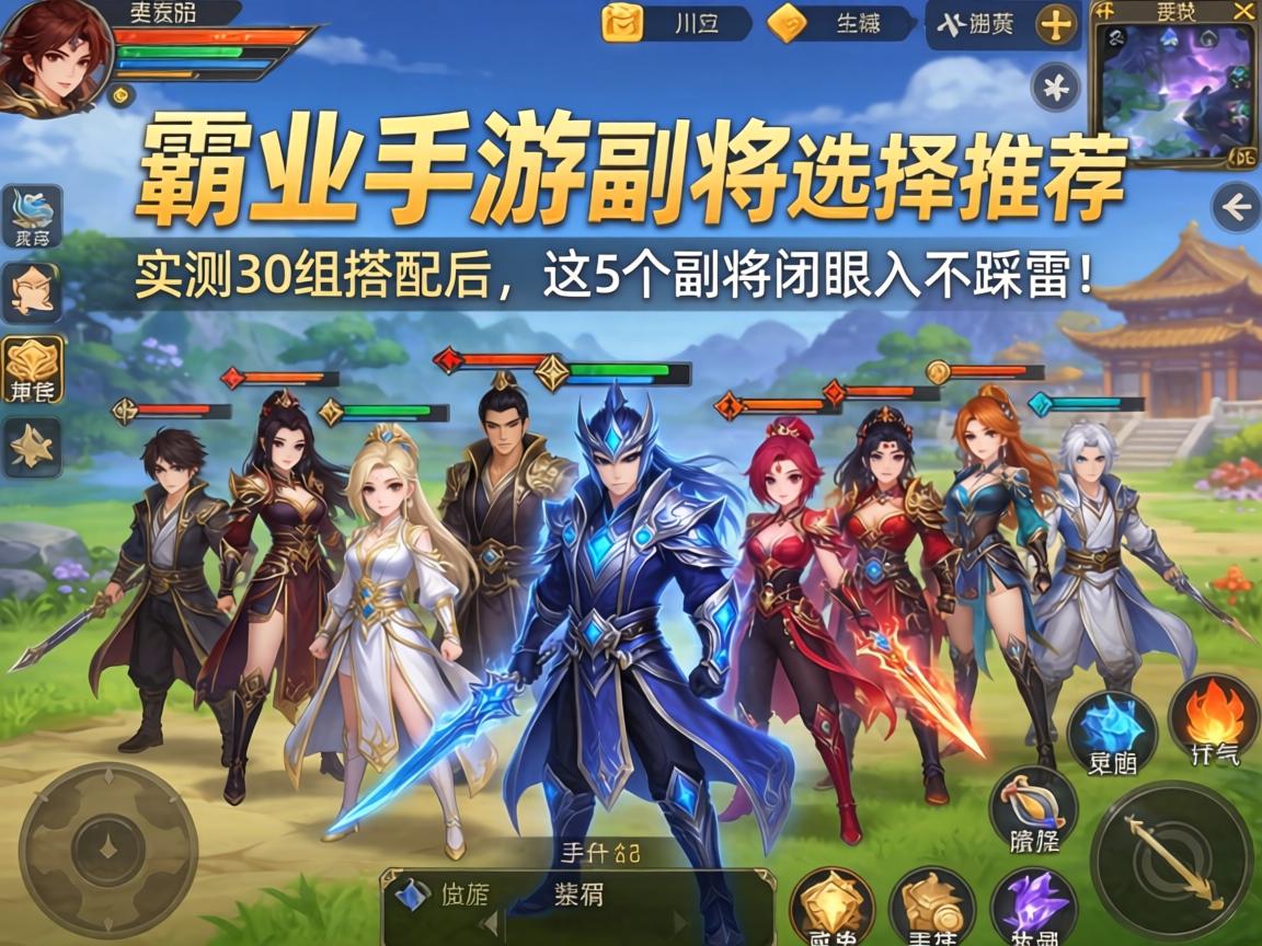 这5个副将闭眼入不踩雷