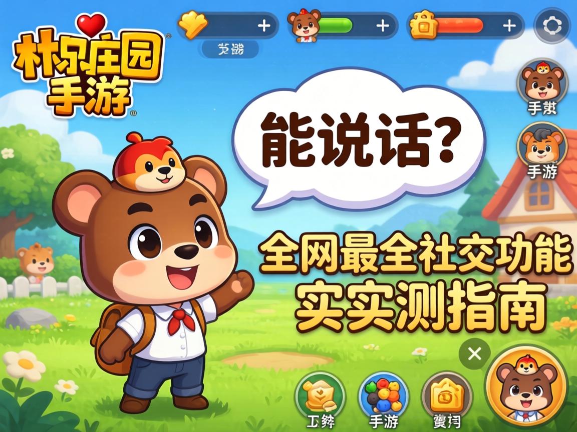 摩尔庄园手游能说话吗？全网最全社交功能实测指南