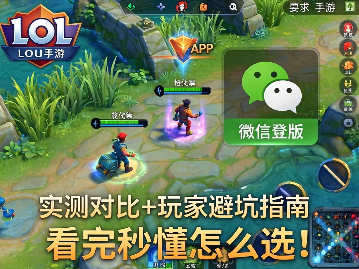 lol手游有微信登录版吗？实测对比+玩家避坑指南，看完秒懂怎么选！