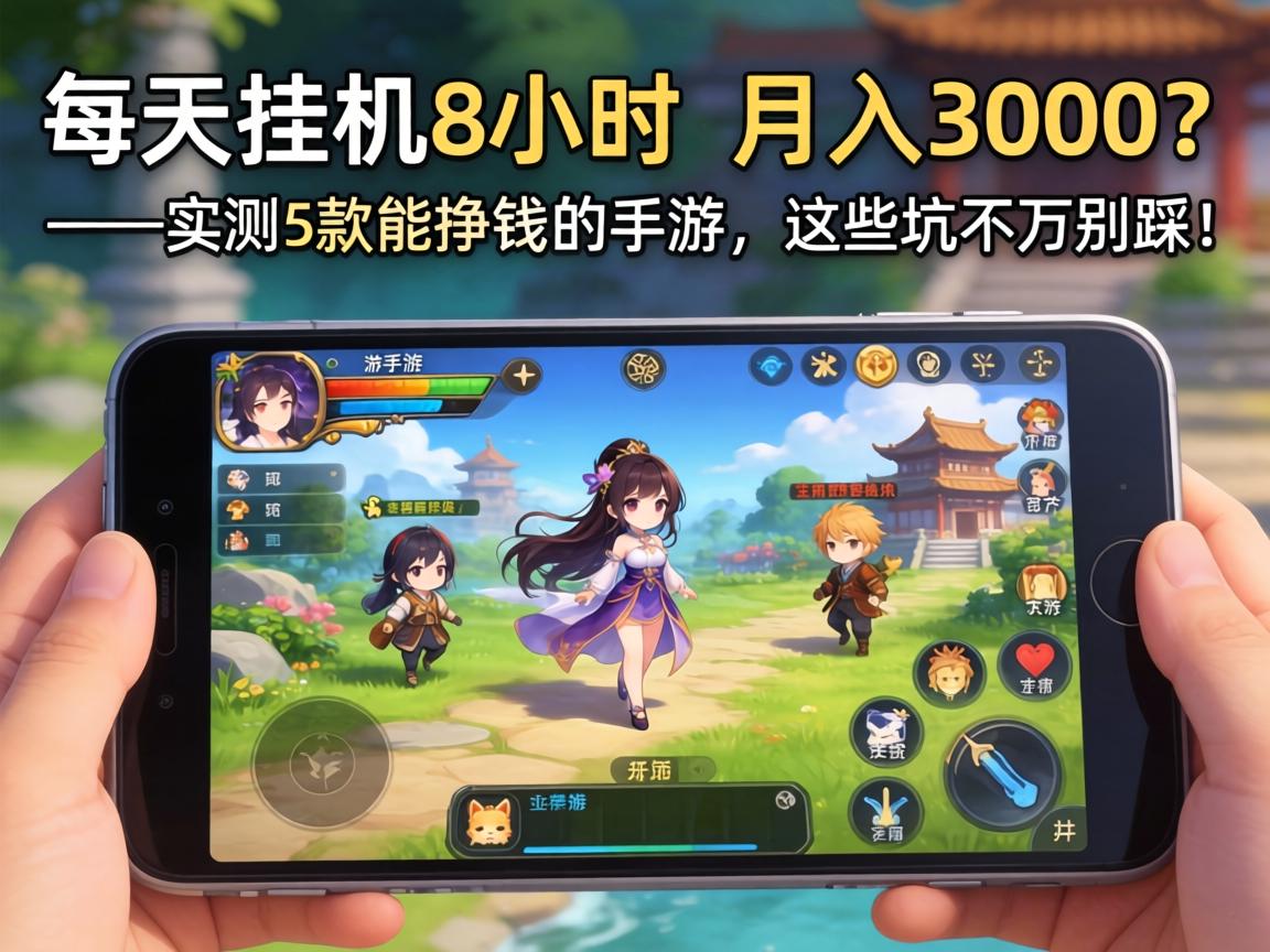 每天挂机8小时，月入3000？——实测5款能挣钱的手游，这些坑千万别踩！