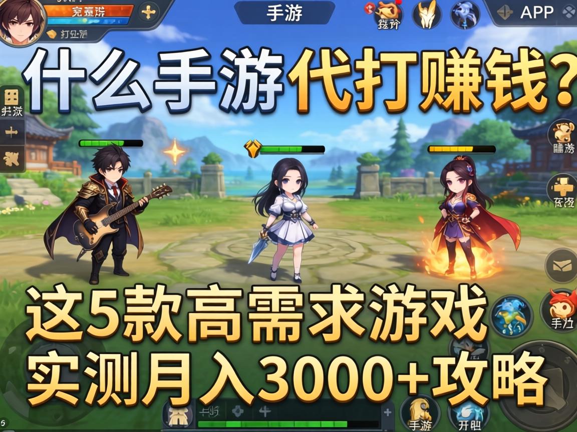 这5款高需求游戏实测月入3000