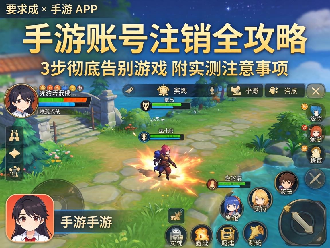 手游账号注销全攻略，3步彻底告别游戏，附实测注意事项