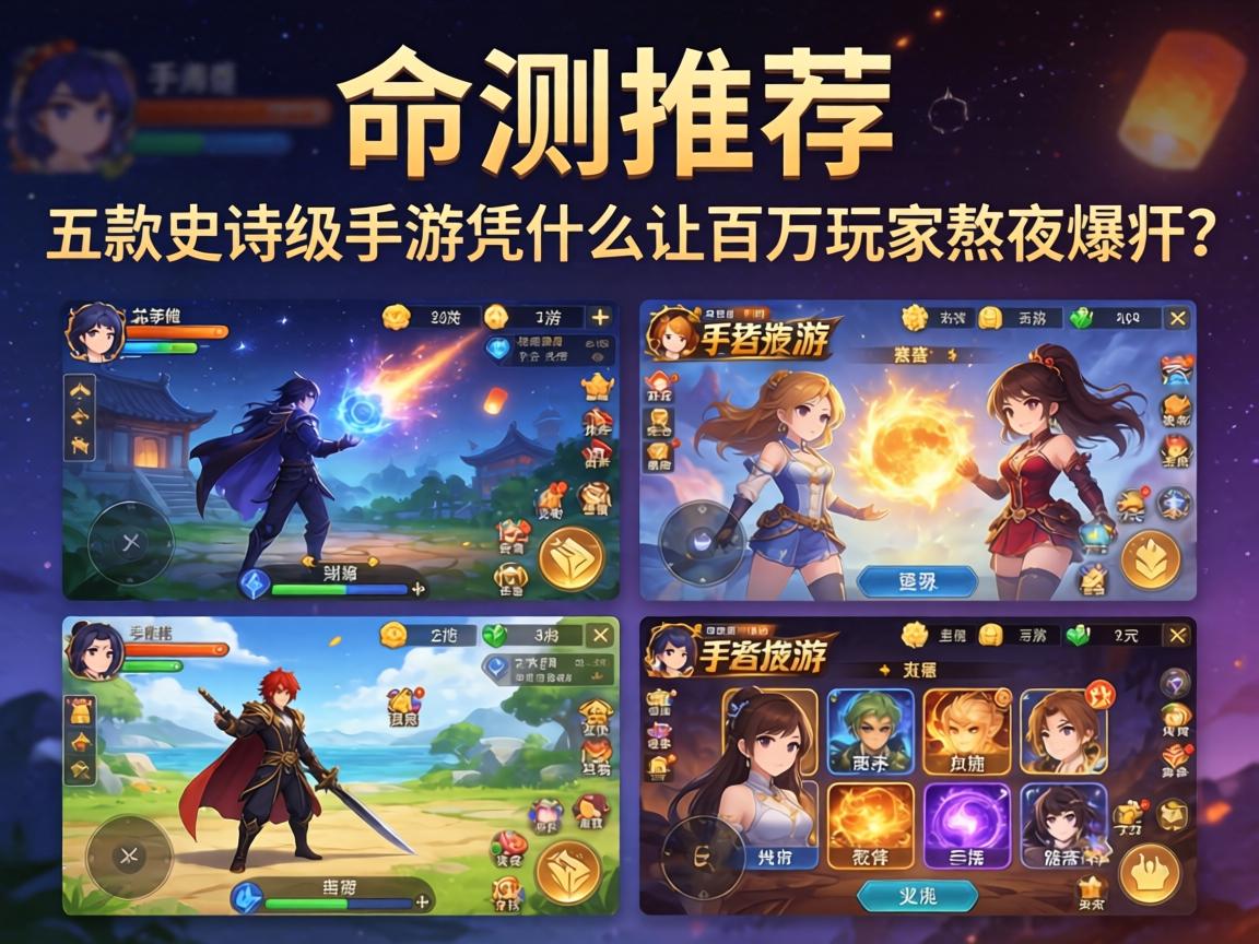 这五款史诗级手游凭什么让百万玩家熬夜爆肝