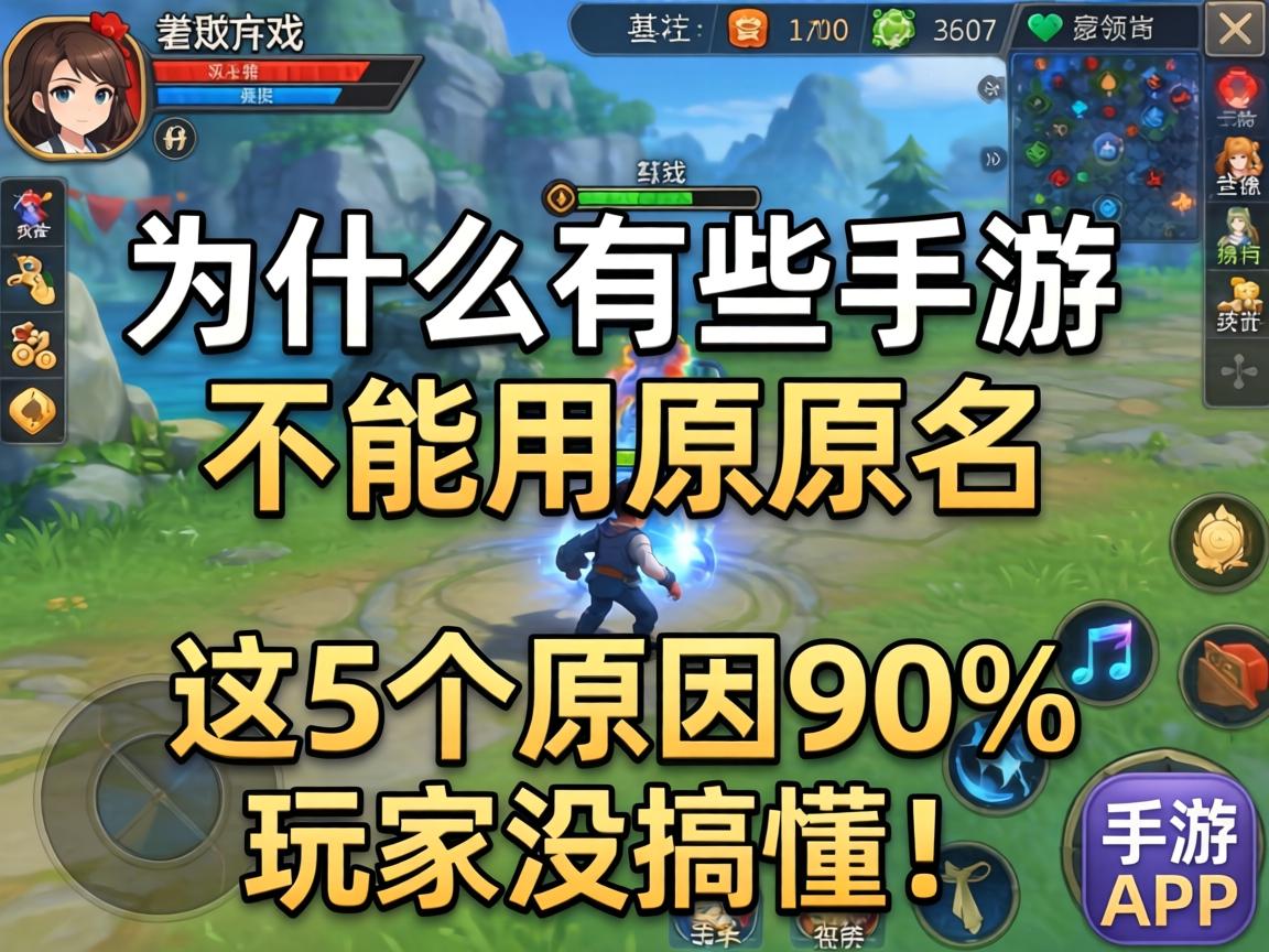 为什么有些手游不能用原名？这5个原因90%玩家没搞懂！