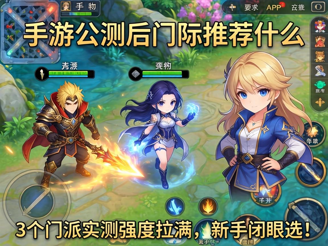 手游公测后门派推荐什么