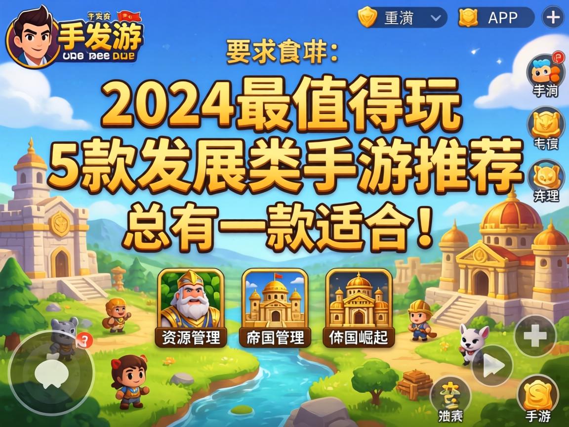 2024最值得玩的5款发展类手游推荐，从资源管理到帝国崛起，总有一款适合你！
