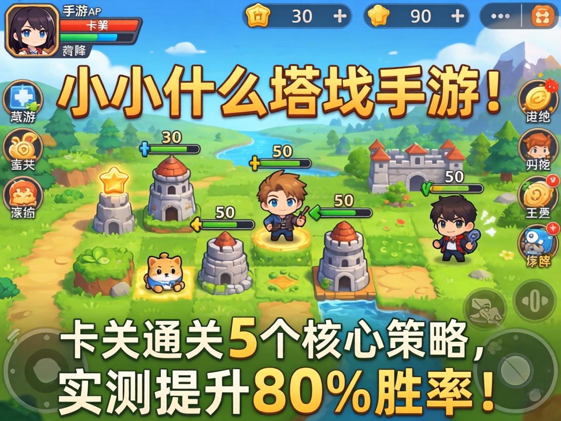 小小什么塔防手游，从卡关到通关的5个核心策略，实测提升80%胜率！