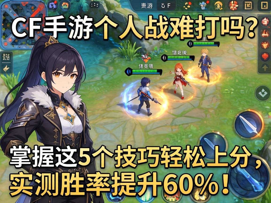 CF手游个人战难打吗？掌握这5个技巧轻松上分，实测胜率提升60%！