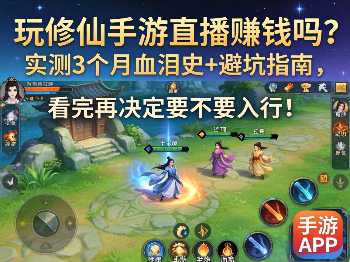 玩修仙手游直播赚钱吗