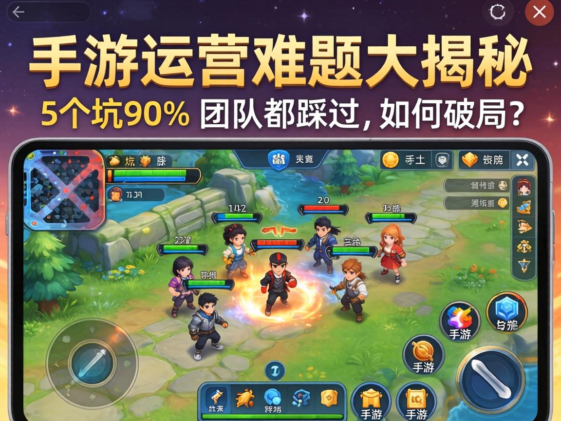 手游运营难题大揭秘,这5个坑90%的团队都踩过,如何破局? 手游运营难题大揭秘