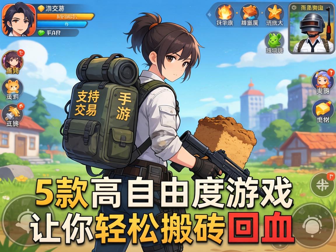 这5款高自由度游戏让你轻松搬砖回血