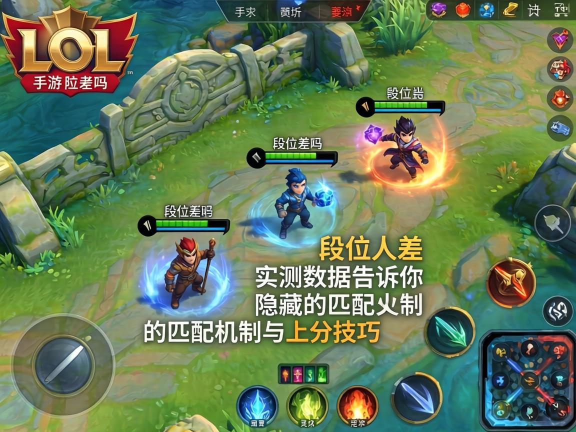 LOL手游有段位差吗?实测数据告诉你隐藏的匹配机制与上分技巧 实测数据告诉你隐藏的匹配机制与上分技巧
