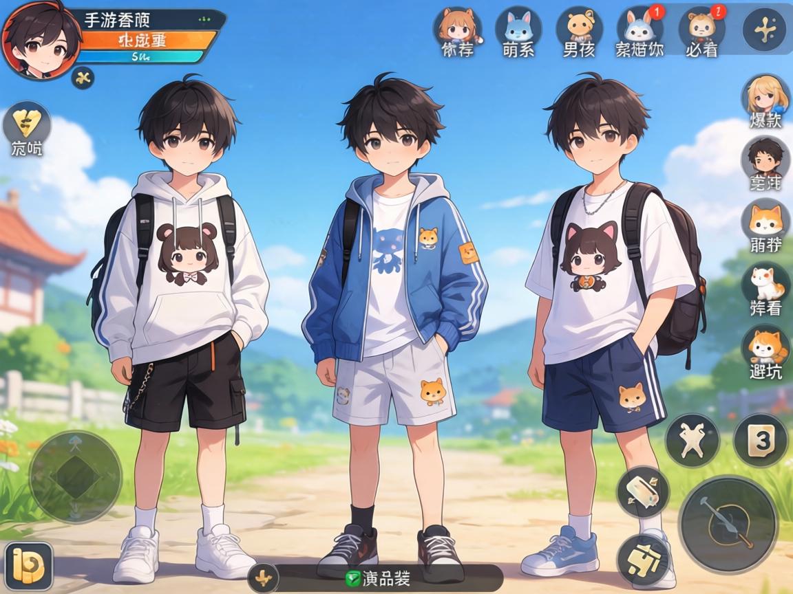 手游服装推荐可爱男装吗