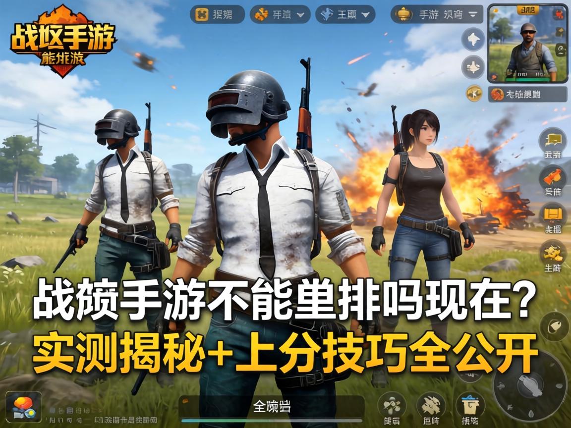 战区手游不能单排吗现在