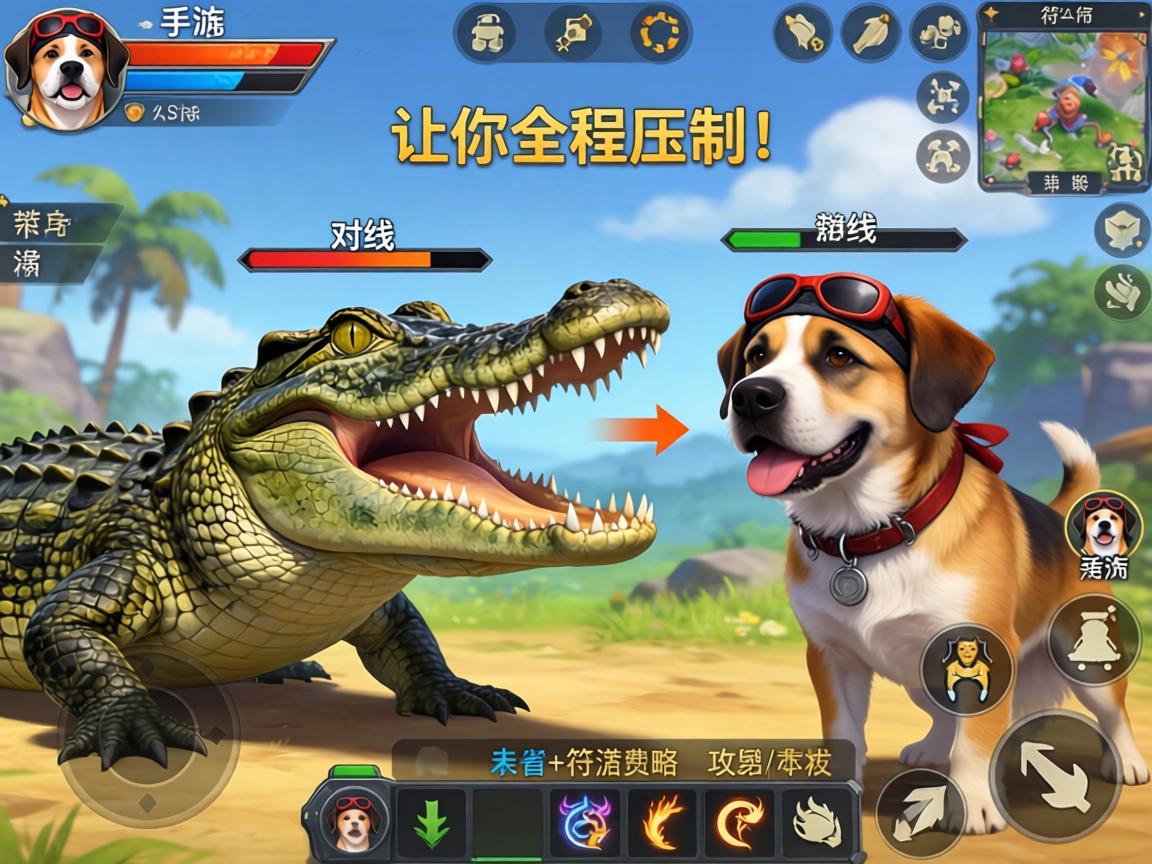 手游鳄鱼对线狗头带什么