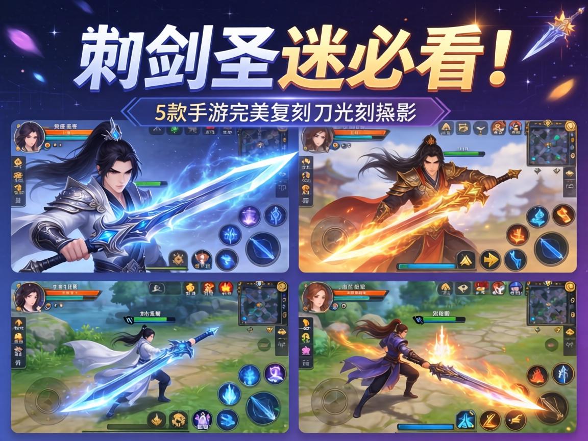 这5款手游完美复刻刀光剑影的极致操作感