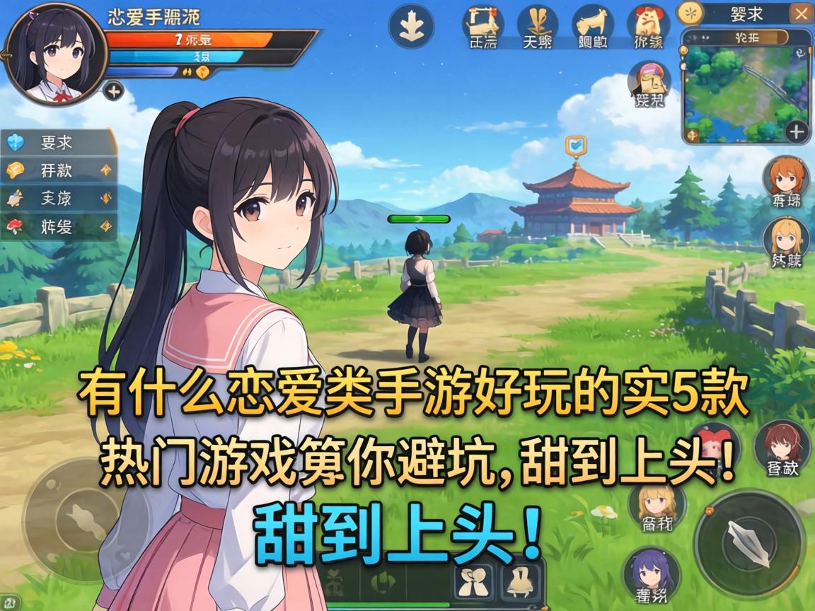 有什么恋爱类手游好玩?实测5款热门游戏帮你避坑,甜到上头! 实测5款热门游戏帮你避坑