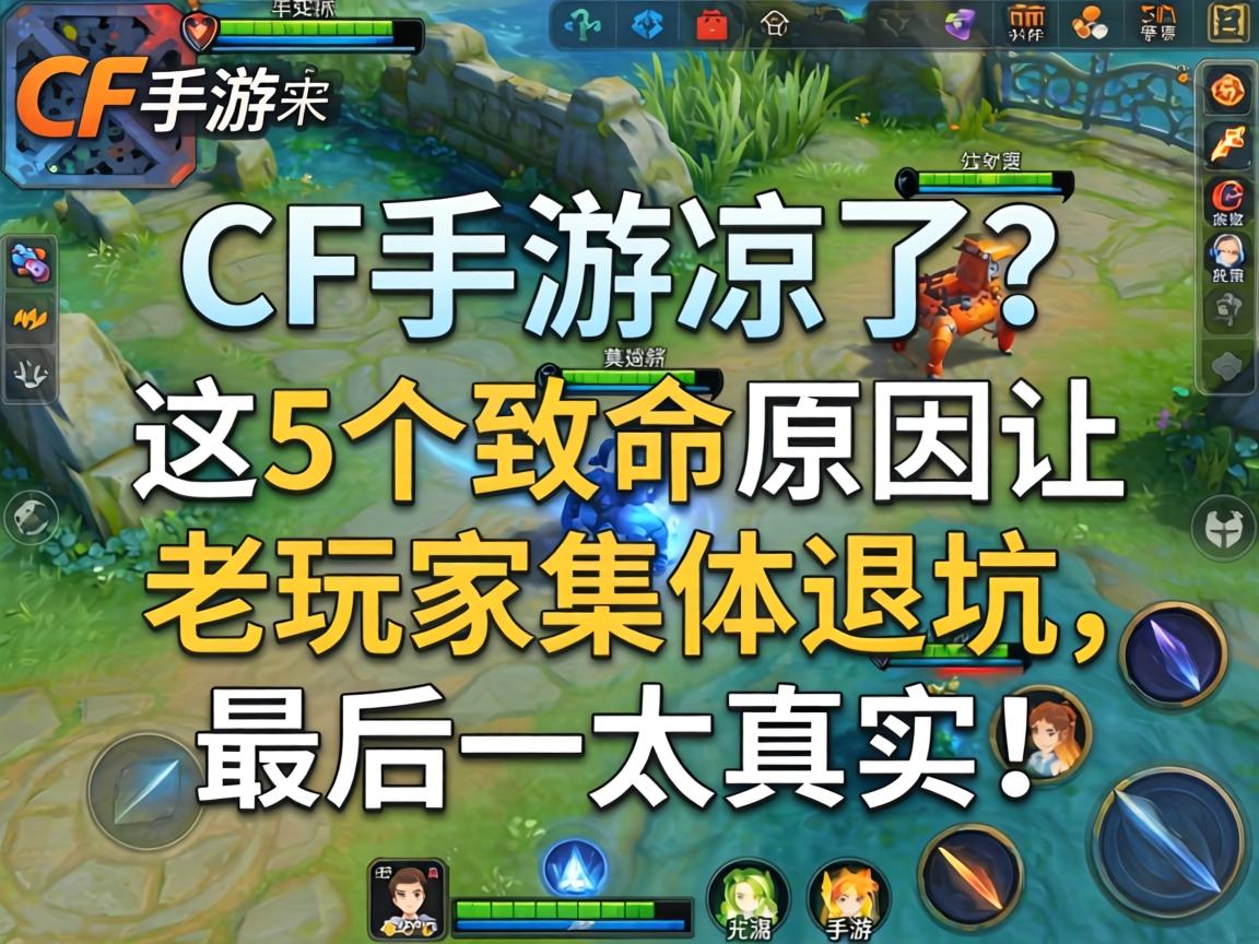 CF手游凉了?这5个致命原因让老玩家集体退坑,最后一个太真实! 这5个致命原因让老玩家集体退坑