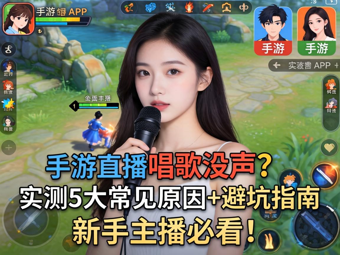 手游直播唱歌没声?实测5大常见原因+避坑指南,新手主播必看! 手游直播唱歌没声