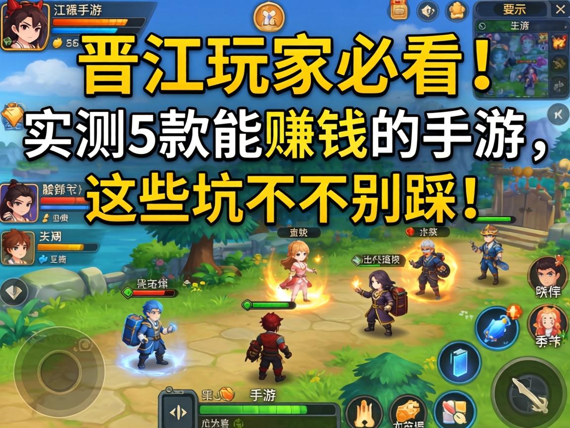 晋江玩家必看!实测5款能赚钱的手游,这些坑千万别踩! 实测5款能赚钱的手游
