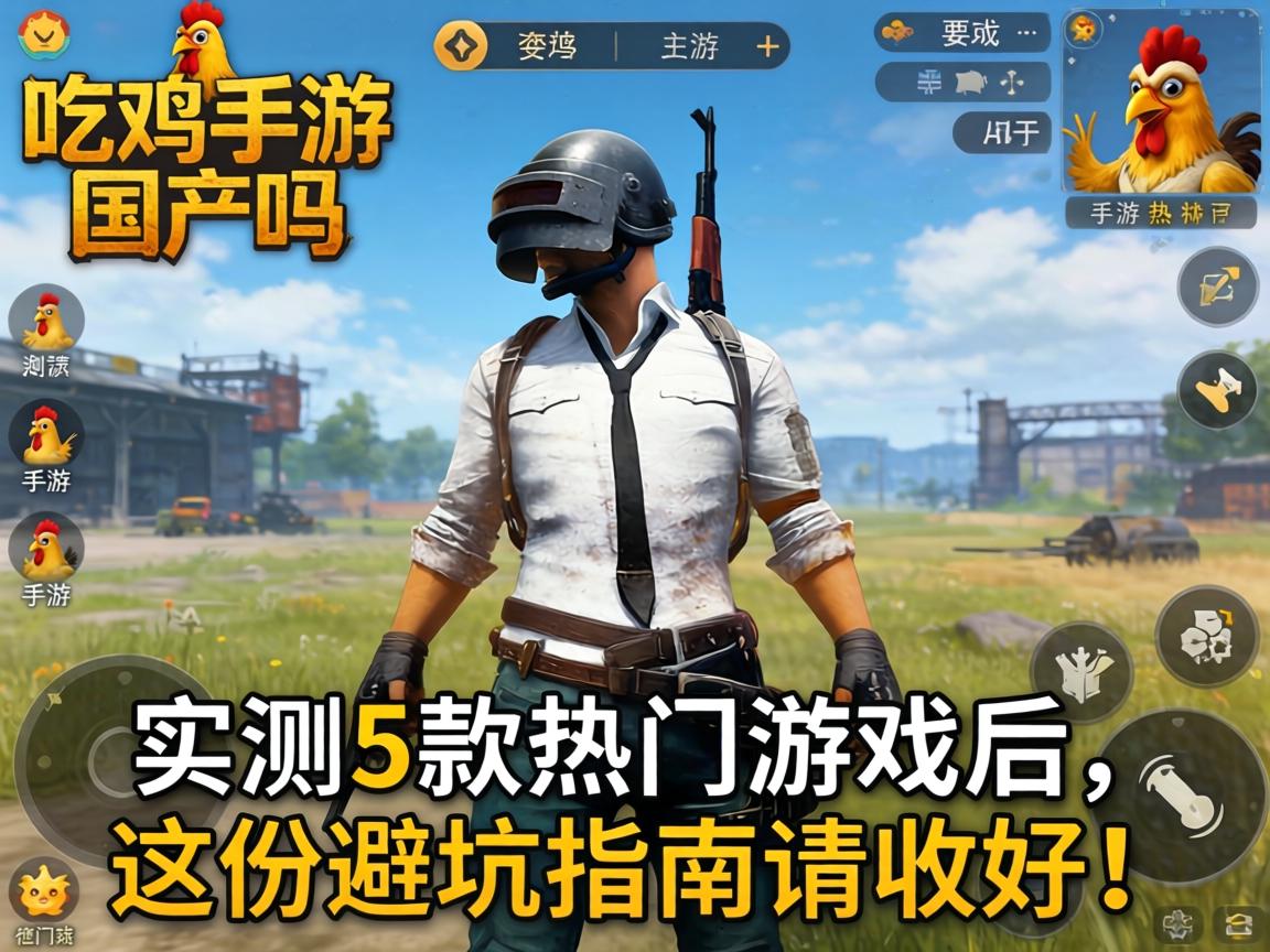 吃鸡手游是国产吗?实测5款热门游戏后,这份避坑指南请收好! 实测5款热门游戏后