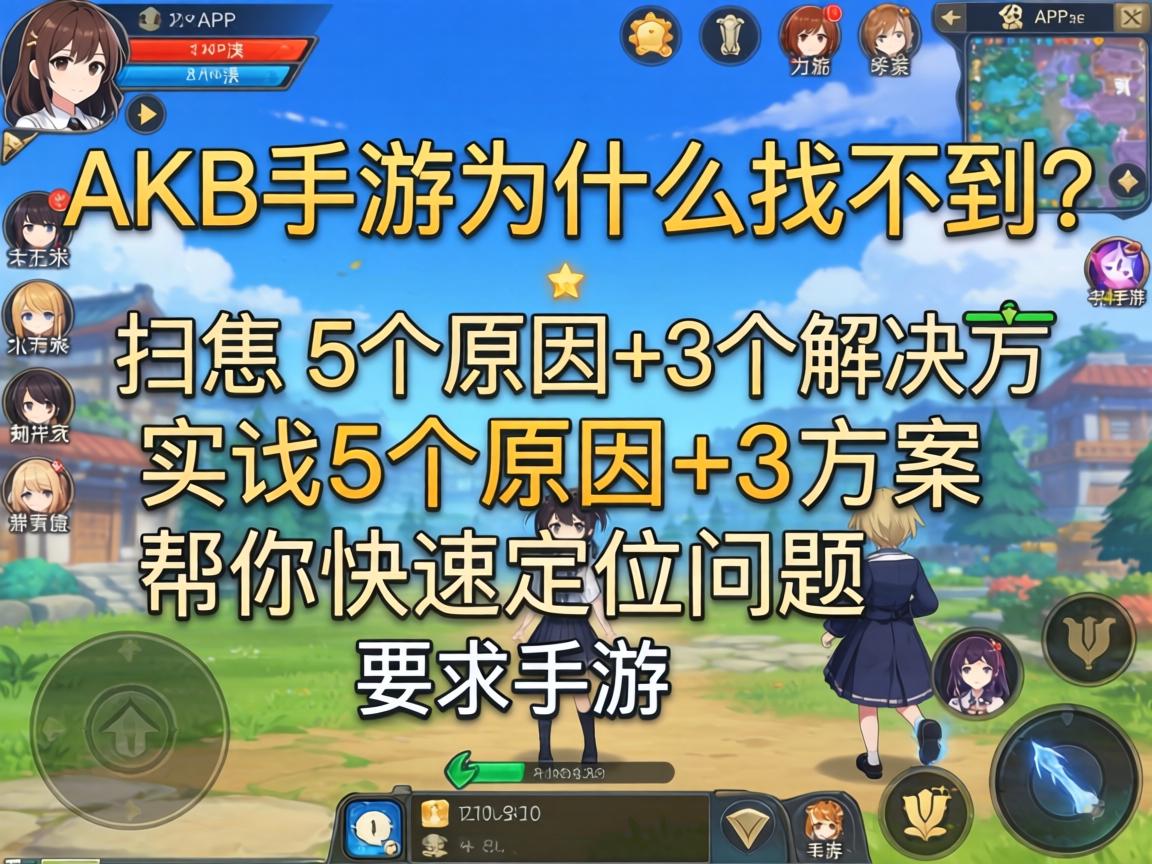 AKB手游为什么找不到?这5个原因+3个解决方案帮你快速定位问题 3个解决方案帮你快速定位问题