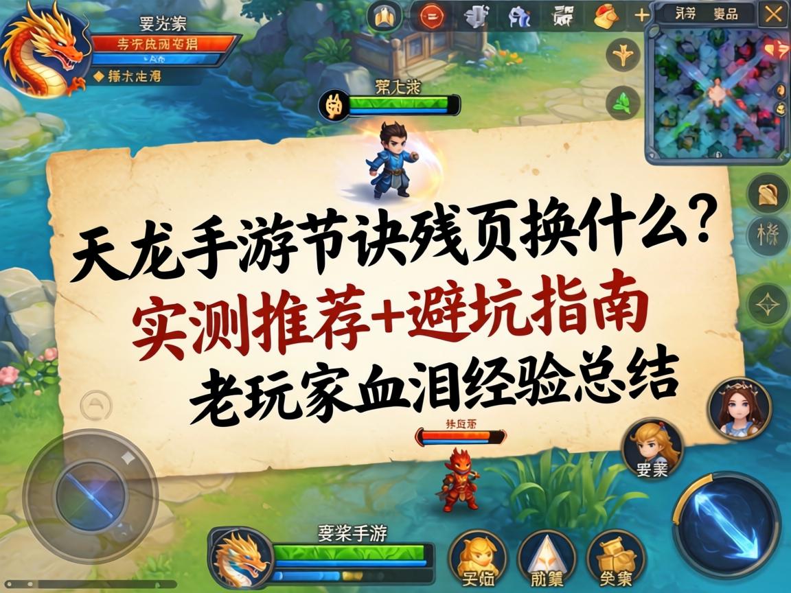 天龙手游要诀残页换什么
