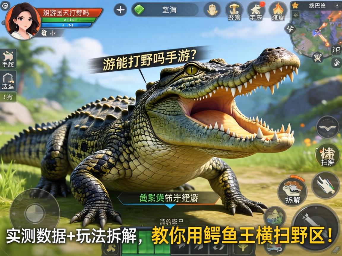 鳄鱼端游能打野吗手游?实测数据+玩法拆解,教你用鳄鱼王横扫野区! 鳄鱼端游能打野吗手游