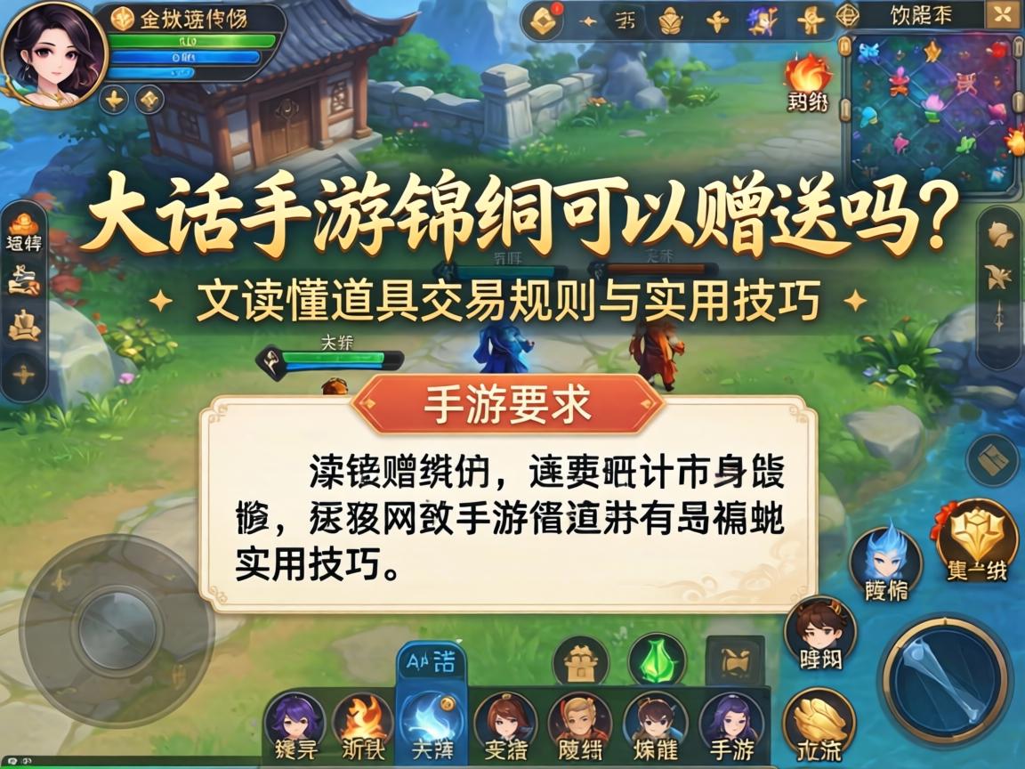 大话手游锦缎可以赠送吗?一文读懂道具交易规则与实用技巧 一文读懂道具交易规则与实用技巧